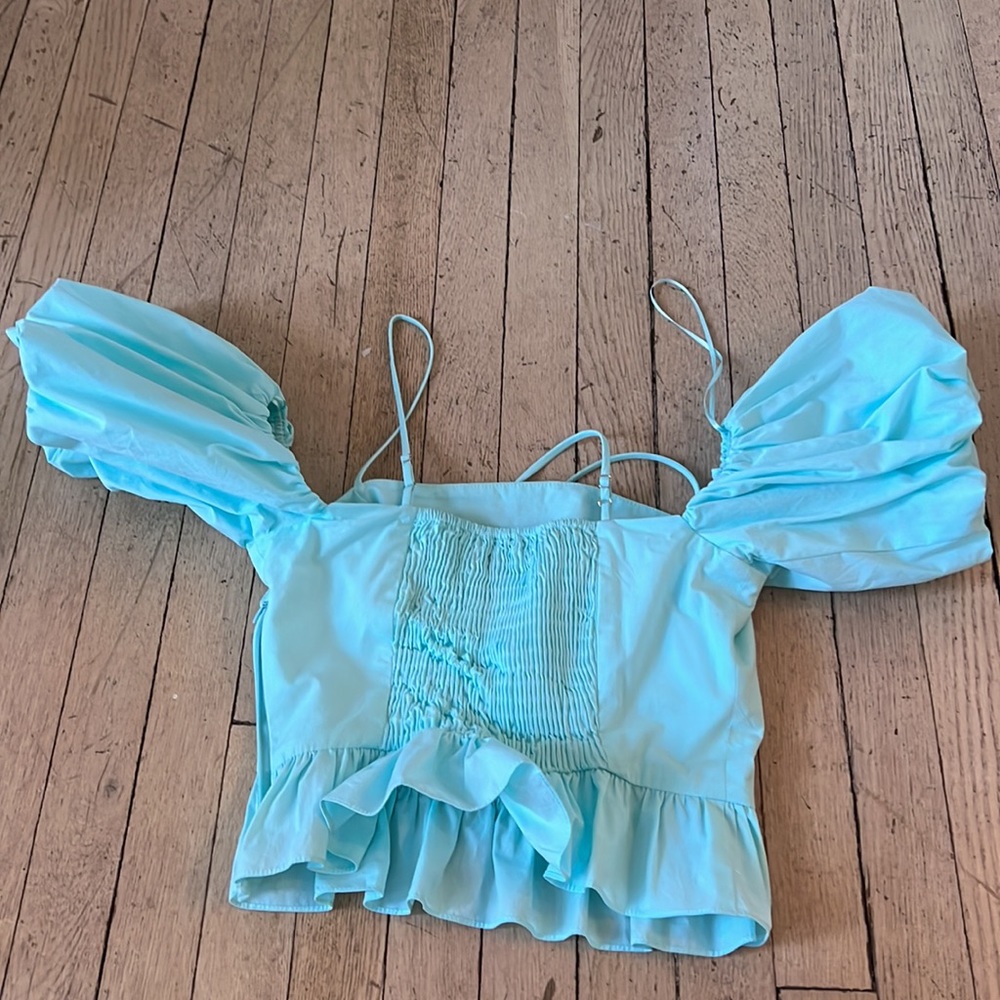 NWOT Zara Puff Sleeve Top - Picture 7 of 8